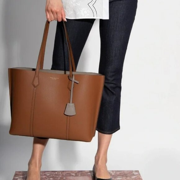 🔥like new! Tory Burch Perry Triple- Compartments Tote - Picture 6 of 13